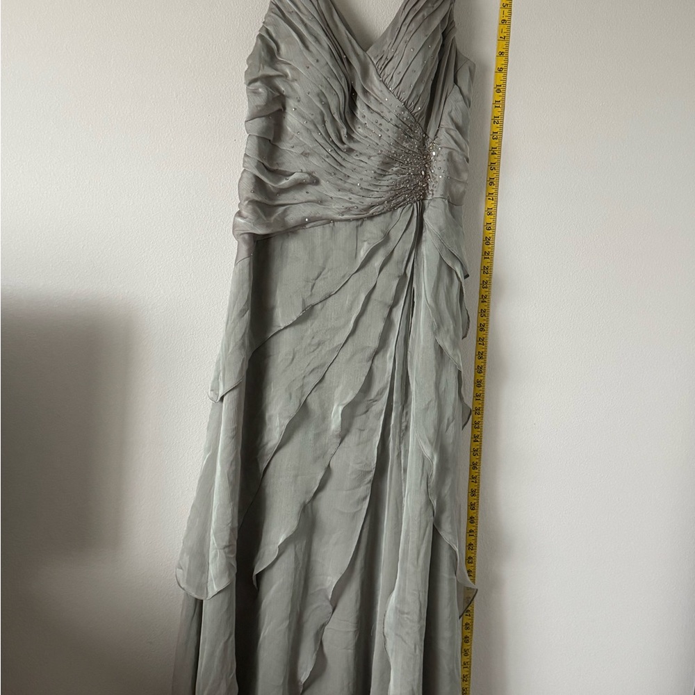 Gray Ruched Sweetheart Prom Gown